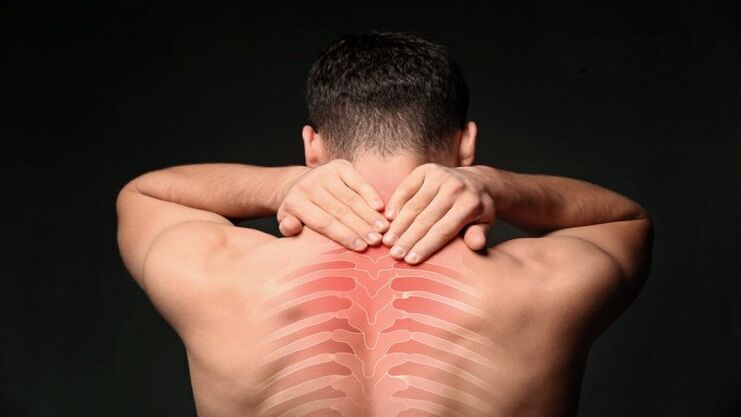 Back pain in thoracic osteochondrosis