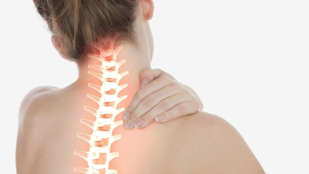 Neck pain caused by cervical osteochondrosis