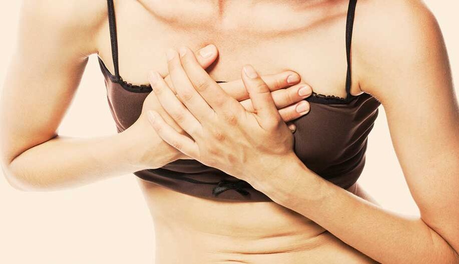 Acute chest pain may be the cause of chest osteochondrosis
